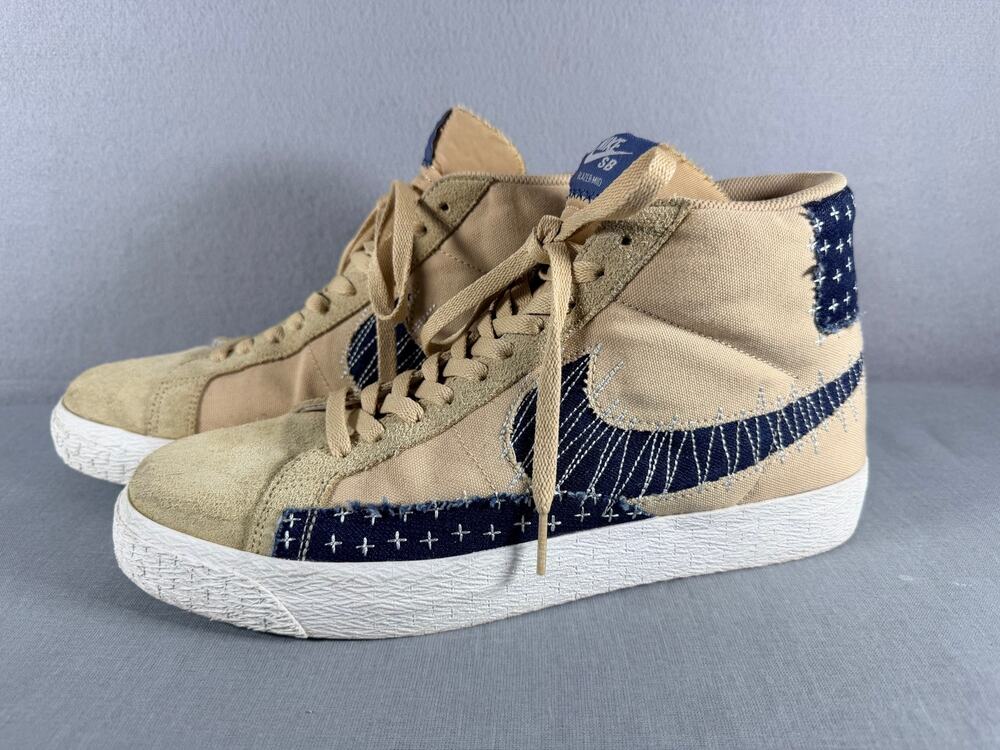 Nike SB Zoom Blazer Mid Premium Sashiko Sesame Men’s 11 CT0715-200 Skate Shoes